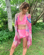 Load image into Gallery viewer, Pink Large Floral Sheer Kimono