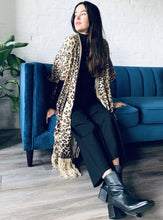 Load image into Gallery viewer, Light Tan Leopard Long Duster