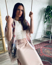 Load image into Gallery viewer, Powder Pink Floral Sheer Kimono