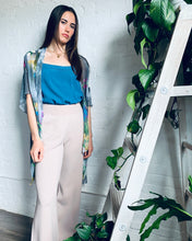 Load image into Gallery viewer, Grey Floral Sheer Kimono