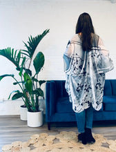 Load image into Gallery viewer, White Floral Sheer Kimono