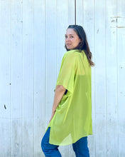 Load image into Gallery viewer, Lime Green Sheer Kimono
