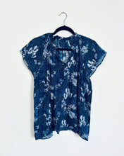 Load image into Gallery viewer, Navy Blue floral boho cotton top- Medium/Large
