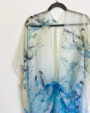 Load image into Gallery viewer, (Copy) Blue, Pink and Purple Floral Sheer Kimono
