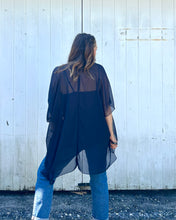 Load image into Gallery viewer, Navy Chiffon Kimono
