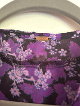 Load image into Gallery viewer, Free People purple floral sheer blouse- Medium/Large
