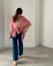 Load image into Gallery viewer, Candy Pink Mini Floral Sheer Kimono
