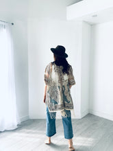 Load image into Gallery viewer, Tan Sheer Burnout Kimono
