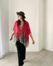 Load image into Gallery viewer, Hot Pink Butterfly Sheer Kimono
