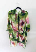 Load image into Gallery viewer, Green Abstract Floral Sheer Kimono
