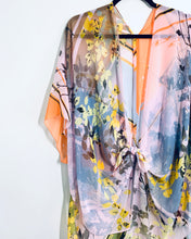 Load image into Gallery viewer, Pink Abstract Floral Sheer Kimono
