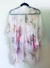 Load image into Gallery viewer, Light Pink Rose Floral Sheer Kimono
