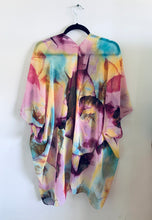 Load image into Gallery viewer, Pink and Purple Abstract Sheer Kimono
