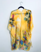 Load image into Gallery viewer, Yellow Floral Sheer Kimono
