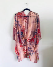 Load image into Gallery viewer, Pink Abstract Sheer Kimono
