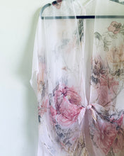 Load image into Gallery viewer, Light Pink Rose Floral Sheer Kimono
